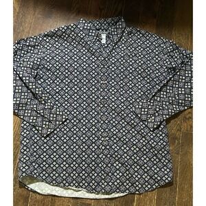Munsingwear Golf‎ Classics Cotton Geometric Button-Up Shirt Multicolor XL